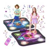 Surelect Dance Mat, Rechargeable Light Up 2-Player