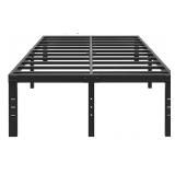 King Size, Metal Bed Frame, Black, 18 Inch, Steel