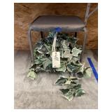 Patio Side Table w/Faux Greenery in Basket