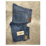 2 Pair Denim Jeans Sz 40x32