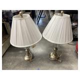 2 Pcs - Table Lamps w/Shades