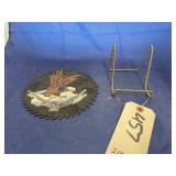 Painted Saw Blade on Stand