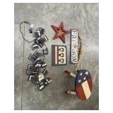 4 Pcs - Americana Outdoor String Lights - Stool
