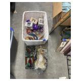 Wicker Basket w/Angel Tree Topper & Dï¿½cor