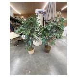 2 Pcs - Faux Ficus Trees