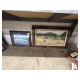 2 Pcs - Framed Wall Dï¿½cor 21"x18" & 38"x24"