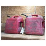 2 - 5 Gal Plastic Gas Jugs