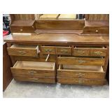2 Pc Dresser w/Mirror 64"L x 18"W x 32"H