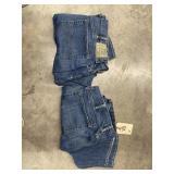 2 Pair Denim Jeans Sz Unk 40x30 Ralph Lauren