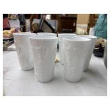 6 - Milk Glass Tumblers