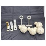 Assorted Metal Curtain Rod Finials