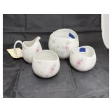 4 Pcs - Sugar/Cramer & Bowl