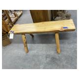 Handmade Rustic Log Cabin Bench 48"L x 19"W