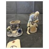 2 Pcs - Oriental Figurines - 1 is Broken