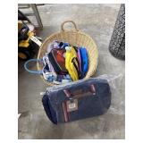 Wicker Laundry Basket w/Assorted Back Packs