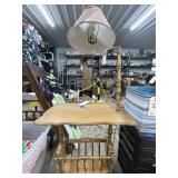 Side Table w/Magazine Rack - Lamp & Shade