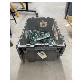 Christmas Lights in Plastic Bin