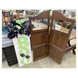 Halloween Sign & 2 Wooden Shutters