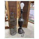 Elec Table Lamp & Metal Dï¿½cor