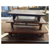 3 - Wooden Stacking Stands