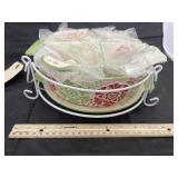 Temptations Christmas Serving Dish in Stand