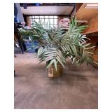 Metal Pot w/Faux Greenery