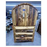 Handmade Rustic Log Cabin Cabinet