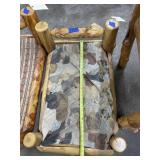 Handmade Rustic Log Cabin Dog Bed 21"x31"