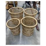 4 - Wicker Waste Baskets