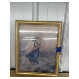Framed Hand Painted Signed Pic