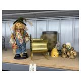 Metal Sleigh - Scarecrow - Metal Trash Can