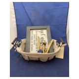 3 Pcs - Deer Horn Dï¿½cor - Wall Art - Metal Basket