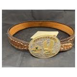 Western Leather Belt w/Buckle