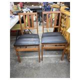 2 Pcs - Sears Wood Folding Chairs