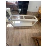 Wood/Glass Top Sofa Table 54"L x 16"W x 26"H