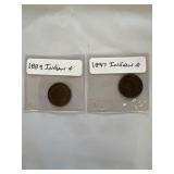 2 - Indian Head Pennies