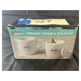 Ceramic Cream & Sugar Set NIB