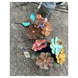 2 Pc Metal Wheelbarrows Decor