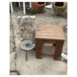 3Pc Wood Side Table - Plant Stand - Decor
