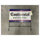 Metal Double Sided Continental Batteries Sign