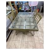 Glass Topped Table w/4 Chairs