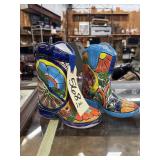 2 Pcs - Talavera Decorative Boots 8"H