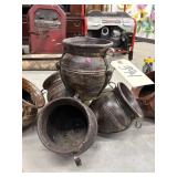 4 Part Clay Flower Pot 18"H