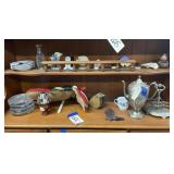Figurines - Silver Toned Teapot - Plates & More