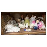 Vintage Dolls - some porcelain - Cat Figurines
