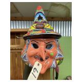 Talavera Decorative Witch Head 15"H