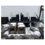 Plastic Shelving and Small Wood Shelves