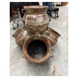 4 Part Clay Flower Pot