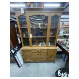 2 Pc China Cabinet 49"L x 16"W x 72-1/2"H