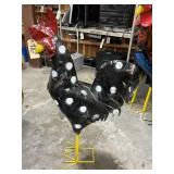 Metal Decorative Rooster Yard Art 51"H